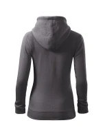 Trendy mikina na zips Dámska oceľovo šedá