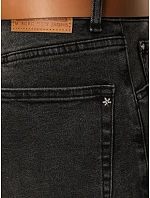 Dámske baggy džínsy s opaskom, čierne, FashionStreet UY3117