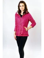 Ružová obojstranná dámska bunda (7174)