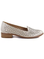 Dámske ažurové zlaté poltopánky Potocki SZ12320