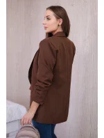 Sako s klopou elegantné čokoládové Sako s klopou elegantné čokoládové