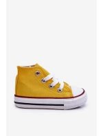 Dziecięce Wysokie Trampki Żółte Filemon