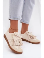 Dámské tenisky s třásněmi Béžové Dorivelle