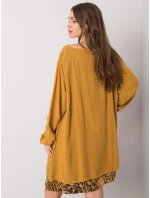 Šaty DHJ SK 21451.50 tmavo žltá Šaty DHJ SK 21451.50 tmavo žltá