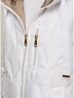 Dámska prešívaná prechodná bunda biela FashionStreet TY5564 Dámska prešívaná prechodná bunda biela FashionStreet TY5564