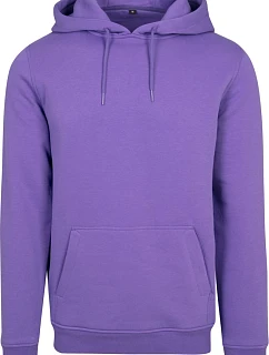 Build your Brand BY 011 Mikina s kapucňou z hrubej bavlny 56.0011 ultra violet