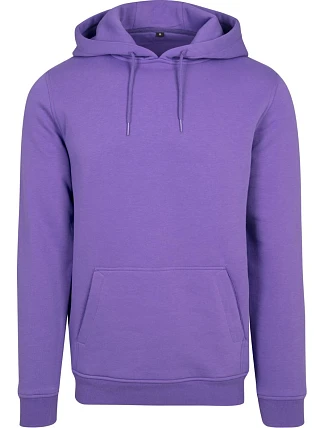 Build your Brand BY 011 Mikina s kapucňou z hrubej bavlny 56.0011 ultra violet