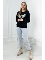 Mikina s potlačou čierna