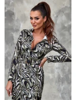 Zeleno-čierne šaty MONAM FashionStreet EY2422 Zeleno-čierne šaty MONAM FashionStreet EY2422