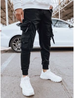 Pánske bojové nohavice čierne FashionStreet UX4214 Pánske bojové nohavice čierne FashionStreet UX4214