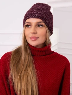 Fleecová čiapka Edyta K298 tmavo fialová