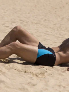 Plavky Andy2 M-106 čierne s modrou - Marko