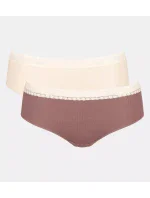 Dámske nohavičky GO Ribbed R Hipster C2P - BROWN - hnedá M003 - SLOGGI