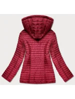 Červená dámska bunda s bodkovanou podšívkou (SF8981) Červená dámska bunda s bodkovanou podšívkou (SF8981)
