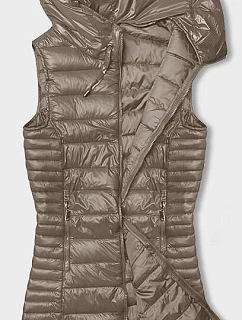 Prešívaná vesta Cappuccino s kapucňou (16M9113-62)