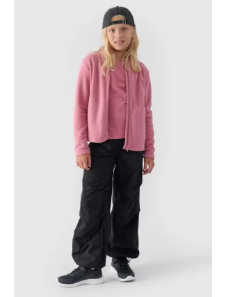 Dziewczęcy Polar Ze Stójką Slim 4F 4FJWMM00TFLEF261-56S Różowy