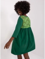 Dámske šaty RV SK 7321.70 tmavo zelené - Rue Paris