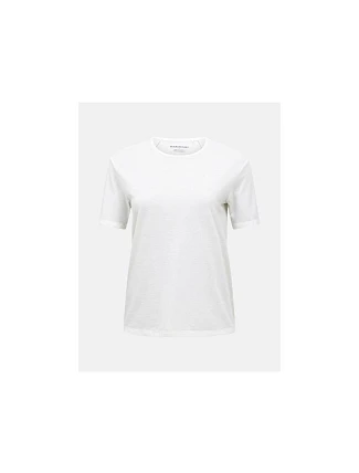 Dámske tričko PEAK PERFORMANCE W Wool-Blend Shortsleeve, biela farba Dámske tričko PEAK PERFORMANCE W Wool-Blend Shortsleeve, biela farba