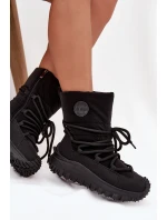 Kožené sněhule na platformě Lee Cooper LCJ-25-12-3660 Černé