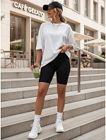 Dámske nohavice s vysokým pásom, čierne, FashionStreet SY0562