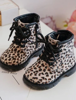 Dziecięce Botki Ocieplane z Suwakiem Beżowe Goopy