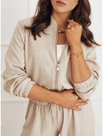 Dámska bunda bomber MADDIE camel FashionStreet RY2319 Dámska bunda bomber MADDIE camel FashionStreet RY2319