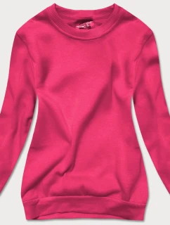 Ružová dámska mikina so sťahovacím lemom (w01-19)