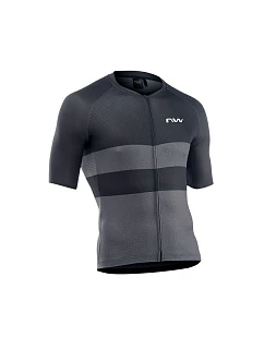 Cyklistické tričko NORTHWAVE Blade Air Jersey Short Sleeve – čierne/tmavošedé