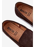 Pánske mokasíny z prírodného semišu Big Star TT174202 Chocolate