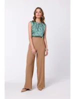 S331 Blúzka bez rukávov - béžová