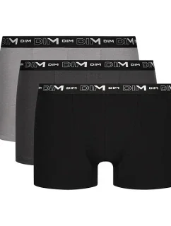 Pánske boxerky 3 ks DIM COTTON STRETCH BOXER 3x - DIM - čierne