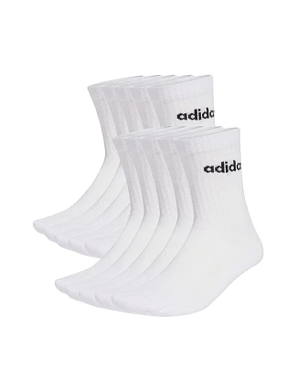 Adidas Cushioned Linear Crew Ponožky 10 párov biele KF9091