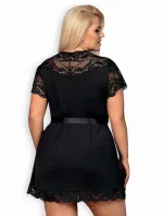 Elegantný župan 810 - PEI black XXL - Obsessive Elegantný župan 810 - PEI black XXL - Obsessive