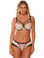 Dámska podprsenka BS0 1240 Leonia Béžová s čiernou - Gaia Dámska podprsenka BS0 1240 Leonia Béžová s čiernou - Gaia