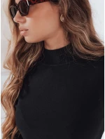 Dámsky sveter s polovičným rolákom TARLENA black FashionStreet MY2483
