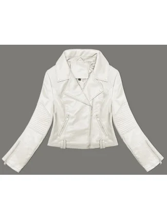 Ecru bunda s asymetrickým zipsom J Style (11Z8130) Ecru bunda s asymetrickým zipsom J Style (11Z8130)