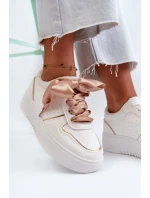 Damskie Sneakersy Na Platformie Białe Tessama