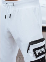 Pánske bojové biele tepláky FashionStreet UX4370