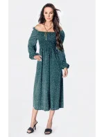 Dámske bodkované šaty s dlhými rukávmi v španielskom štýle v námornej farbe od Ann Gissy (DLY016) Dámske bodkované šaty s dlhými rukávmi v španielskom štýle v námornej farbe od Ann Gissy (DLY016)