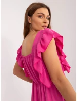 DHJ SK 8352 šaty.04 tmavo ružová