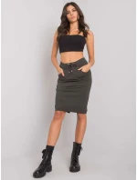 Sukňa RV SD 4793 1.32 tmavá khaki Sukňa RV SD 4793 1.32 tmavá khaki