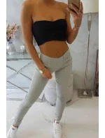 Dámske nohavice 2628P svetlo šedé - Kesi