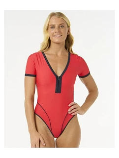 Plavky RIP CURL Bomba Ss Cheeky Surf Suit, červené