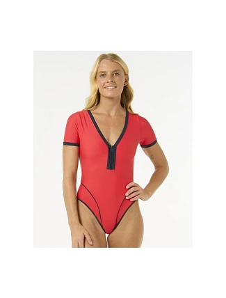 Plavky RIP CURL Bomba Ss Cheeky Surf Suit, červené