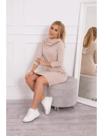 Šaty s kapucňou a vreckami béžovej Šaty s kapucňou a vreckami béžovej