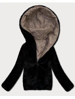 Dámska obojstranná prechodná bunda S'West beige-black (B8546-1201)