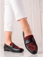 Dizajnové poltopánky čierne dámske na plochom podpätku Dizajnové poltopánky čierne dámske na plochom podpätku