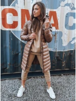 Dámsky zimný kabát dlhý LESSI camel FashionStreet TY3354