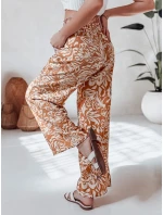 Dámske nohavice zo širokej látky TROPICAL SUN camel FashionStreet UY2633 Dámske nohavice zo širokej látky TROPICAL SUN camel FashionStreet UY2633