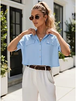 Dámske tričko GRITAN modré FashionStreet DY0430 Dámske tričko GRITAN modré FashionStreet DY0430